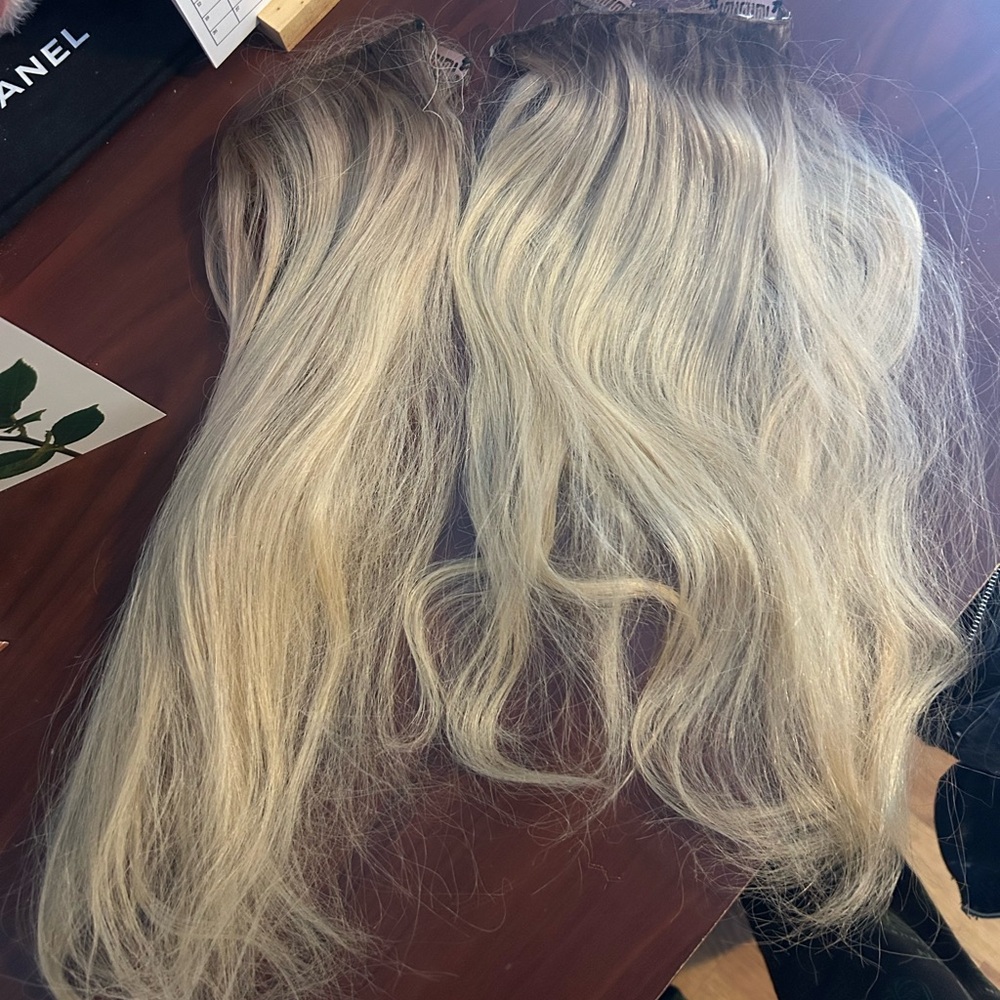 Gorgeous real human hair long blonde extension